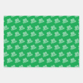 American Football Green and Black Muster Geschenkpapier Set (Vorderseite 3)