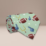 American Football Green Pattern Krawatte<br><div class="desc">Grosser Fußball gemustert American Football Krawatte für den Fußballfan! Illustriert und entworfen von Patricia Alvarez.</div>