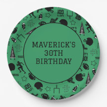 American Football Green Sports Birthday