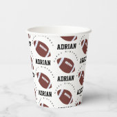 American Football Gridiron Ball Birthday Party Pappbecher (Rückseite)