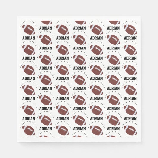 American Football Gridiron Ball Birthday Party Serviette (Vorderseite)