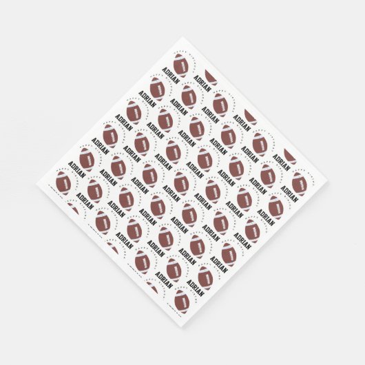 American Football Gridiron Ball Birthday Party Serviette (Ecke)