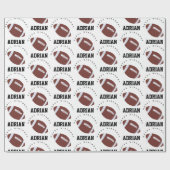 American Football Gridiron Ball Geburtsname Geschenkpapier (Flach)