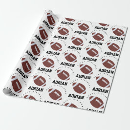 American Football Gridiron Ball Geburtsname Geschenkpapier