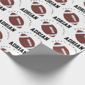 American Football Gridiron Ball Geburtsname Geschenkpapier (Ecke)