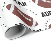 American Football Gridiron Ball Geburtsname Geschenkpapier (Rolleneckpunkt)