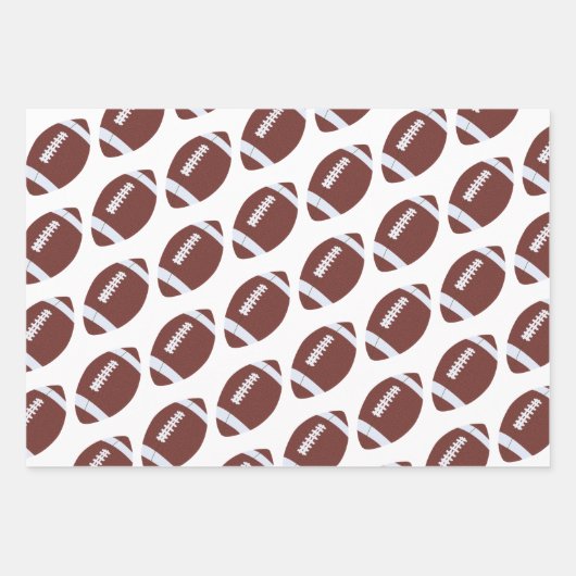American Football Gridiron Ball Pattern Geschenkpapier Set (Vorderseite)