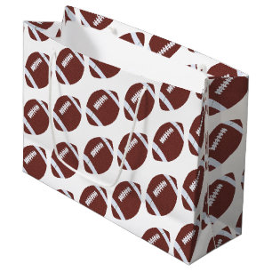 American Football Gridiron Ball Pattern Große Geschenktüte