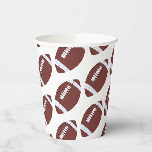 American Football Gridiron Ball Pattern Pappbecher (Links)