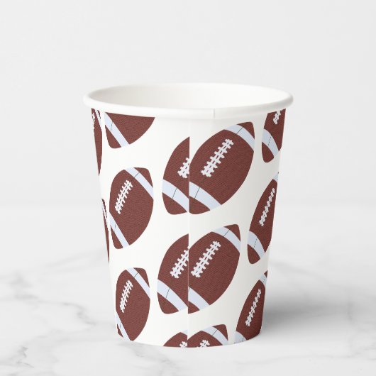 American Football Gridiron Ball Pattern Pappbecher (Rechts)