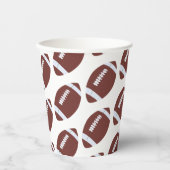 American Football Gridiron Ball Pattern Pappbecher (Vorderseite)