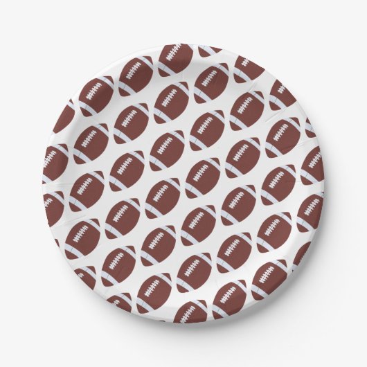 American Football Gridiron Ball Pattern Pappteller (Vorderseite)