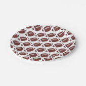 American Football Gridiron Ball Pattern Pappteller (Schrägansicht)