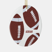 American Football Gridiron Ball Personalisiert Keramik Ornament (Rechts)