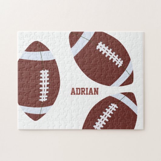 American Football Gridiron Ball Personalisiert Puzzle (Horizontal)
