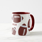 American Football Gridiron Ball Personalisiert Tasse (VorderseiteRechts)