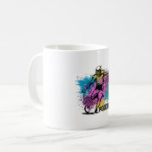 American Football Grungy Color Splashes Kaffeetasse (Vorderseite Links)