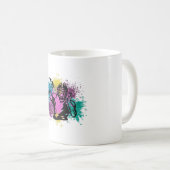 American Football Grungy Color Splashes Kaffeetasse (VorderseiteRechts)