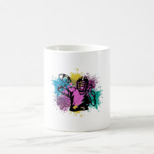 American Football Grungy Color Splashes Kaffeetasse