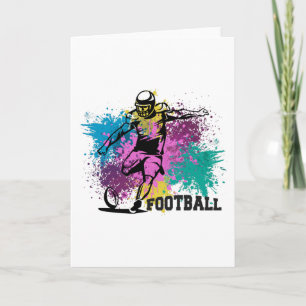 American Football Grungy Color Splashes Karte