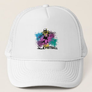 American Football Grungy Color Splashes Truckerkappe