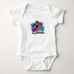 American Football Grungy Farbspritzer Baby Strampler