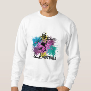 American Football Grungy Farbspritzer Sweatshirt