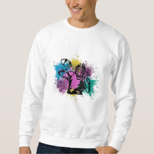 American Football Grungy Farbspritzer Sweatshirt