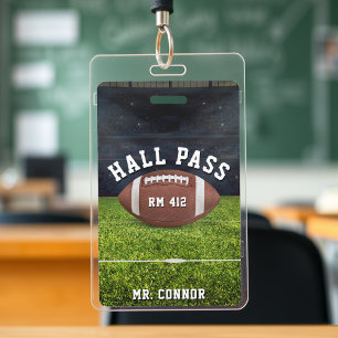 American Football Gym Teacher Student Hall Pass Ausweis