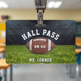 American Football Gym Teacher Student Hall Pass Ausweis