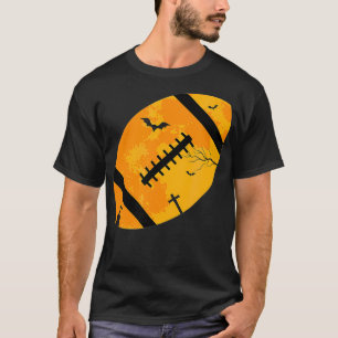 American Football Halloween-Kosten Geschenk Mond F T-Shirt