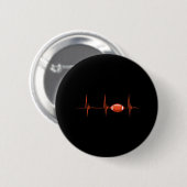 American Football Heartbeat Ecg Pullball Sport Button (Vorne & Hinten)