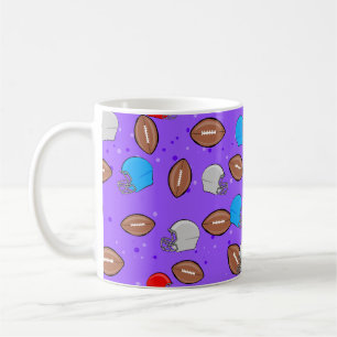 American Football - Helm & Ball Nahtloses Muster Kaffeetasse