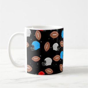 American Football - Helm & Ball Nahtloses Muster Kaffeetasse