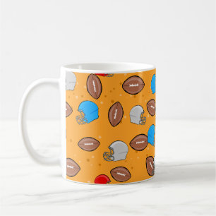 American Football - Helm & Ball Nahtloses Muster Kaffeetasse