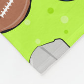 American Football - Helmet & Ball Seamless Pattern Fleecedecke (Ecke)