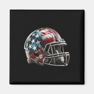 American Football Helmet Patriotic US Flag Design Magnet