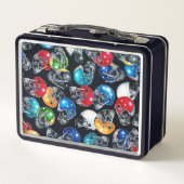 American Football Helmets Metall Brotdose (Rückseite)