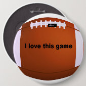American Football: Ich Liebe dieses Spiel Button (Vorne & Hinten)