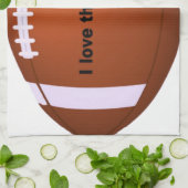 American Football: Ich Liebe dieses Spiel Geschirrtuch (Gefaltet)