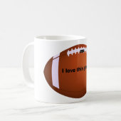 American Football: Ich Liebe dieses Spiel Kaffeetasse (Vorderseite Links)