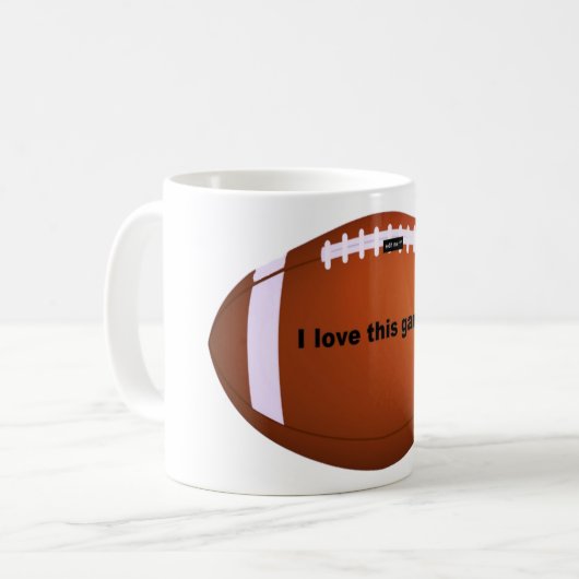 American Football: Ich Liebe dieses Spiel Kaffeetasse (Vorderseite Links)