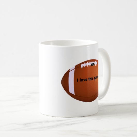 American Football: Ich Liebe dieses Spiel Kaffeetasse (VorderseiteRechts)