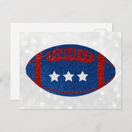 American Football July 4. Glitzer Postkarte (Vorne/Hinten)