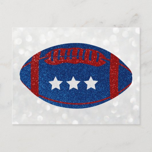 American Football July 4. Glitzer Postkarte (Vorderseite)
