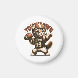 American Football Katze - Touchdown Purrfection Magnet