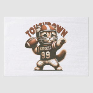 American Football Katze - Touchdown Purrfection Seidenpapier