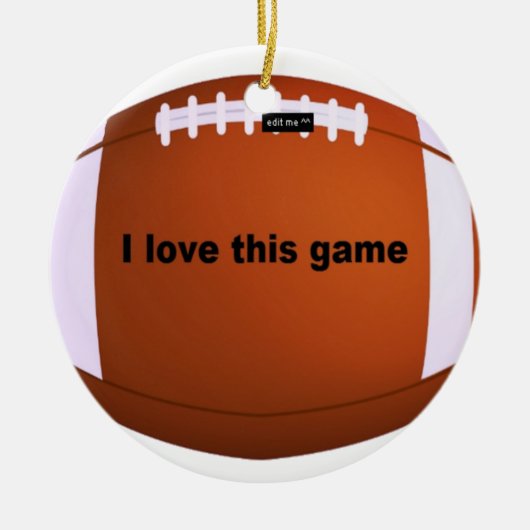 American Football Keramikornament (Vorne)