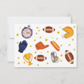 American Football Kindergeburtstag Dankeskarte (Rückseite)