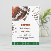 American Football Kindergeburtstag Einladung (Stehend Vorderseite)